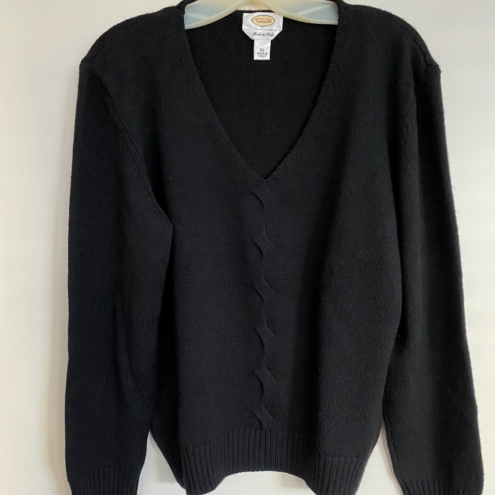 Talbot Black Cashmere & Wool Sweater - XL